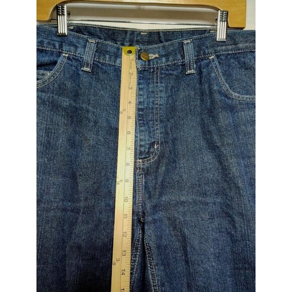 Carhartt FR Men Denim Jeans 38x32 Dark Blue CAT2 NFPA 2112 Workwear - Picture 10 of 14